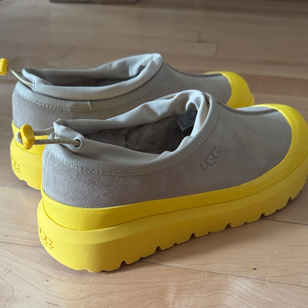 UGG Tan and Yellow Slip-On Shoes